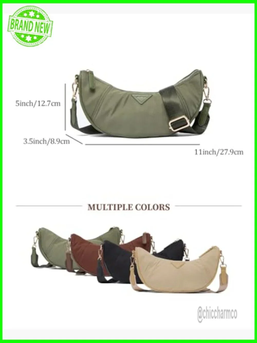 Soft PU Leather Hobo Bag, Foldable Tote with Zipper Closure, Adjustable Strap